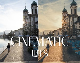 4 hochwertige Film Luts, Cinematic Film, direkt auf Log Footage anwendbar, Filmsimulation, Professionelles Color Grading, Dateityp: .cube