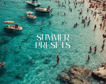 Summer Presets Lightroom | Bright & Warm Film Look | Vibrant Beach und Travel Filters | Vintage Portra Inspired | Mobile und Desktop