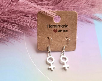Feminist Venus Earrings,Feminist dangle earrings, Venus Earrings,Feminist Earrings,Female Symbol Earrings,Fuck the Patriarchy,Feminist Gifts