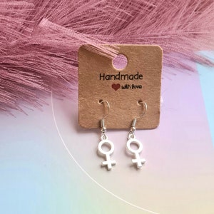 Feminist Venus Earrings,Feminist dangle earrings, Venus Earrings,Feminist Earrings,Female Symbol Earrings,Fuck the Patriarchy,Feminist Gifts