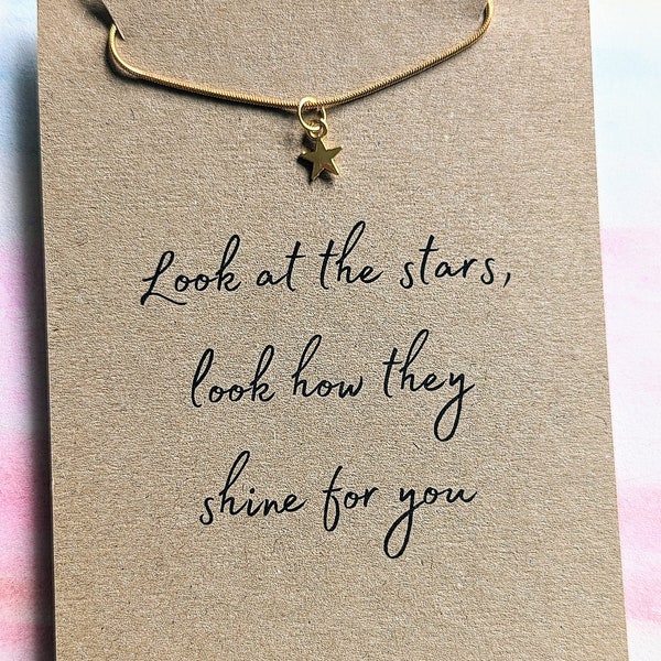 Gold Star necklace, Cold play Necklace,Look at the stars, look how they shine for you,Handmade Gifts,Handmade jewellery,Chris Martin