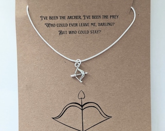 Archer Necklace,Taylor Necklace,Lover,who could ever leave me,archery necklace,TayTay,Seift Necklace,Swifit Necklace,Bow and arrow