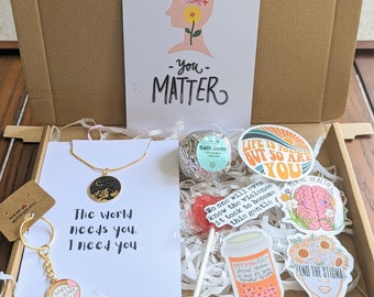 Mental health Letterbox Gift,mental health  Gift,mental health stickers,Hug in a box, Care package,get well soon,mental health matters