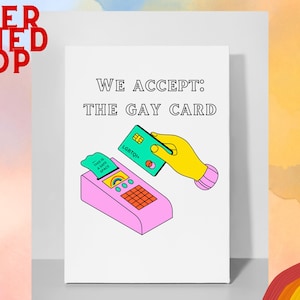 Queer Art, Gay Art, LGBTQ Art, Gay Card, Pride Month Gift, Pride Art, Pride Gift, Queer Gift,Funny Gay,Love is Love,Queer Poster,Gay Card ID