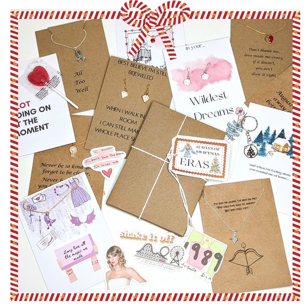 Taylor Christmas Advent Calendar,WORTH 120,12 days of Christmas Taylor,Era gift,Taylor jewellery,Swifitmas,Seift,Tay,Taylor Merch,Christmas