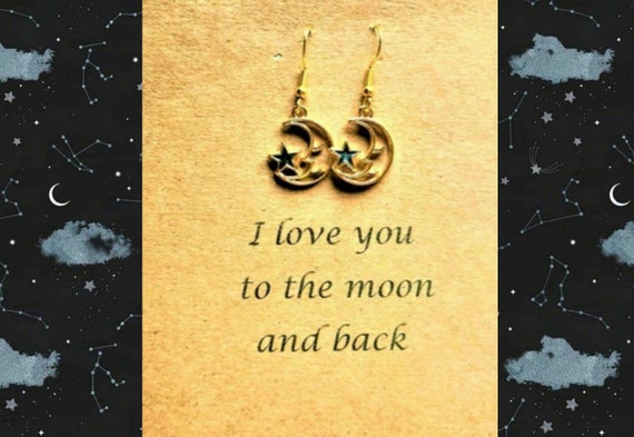 Love you to the moon and back best sale earrings