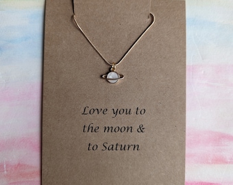 Saturn Necklace,Planet Necklace, Love you to the moon Necklace,Taylor Necklace, gifts for her,Swifit Necklace,Swifit,Handmade Taylor,TayTay