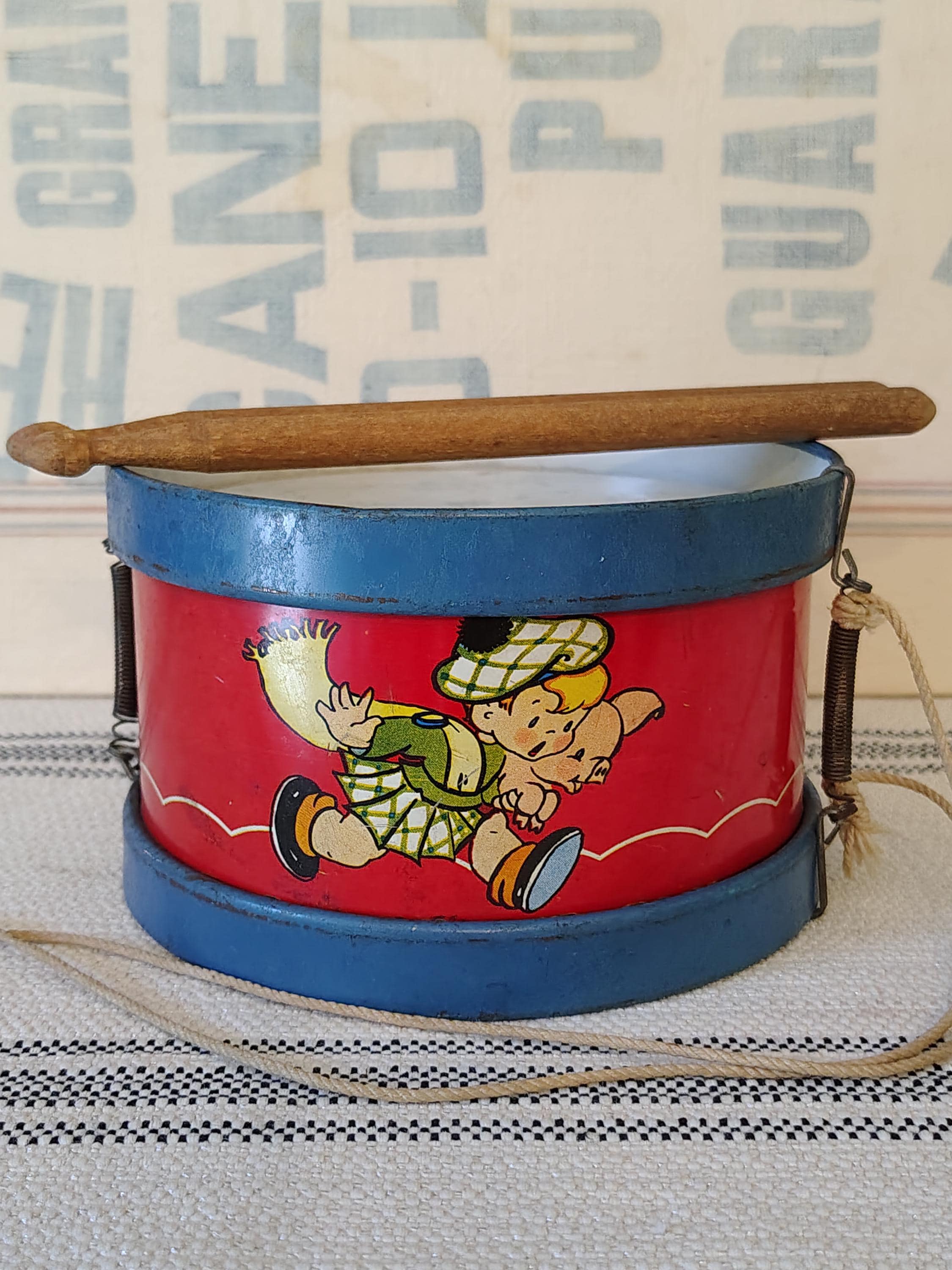 Vintage Toy Drums - Etsy