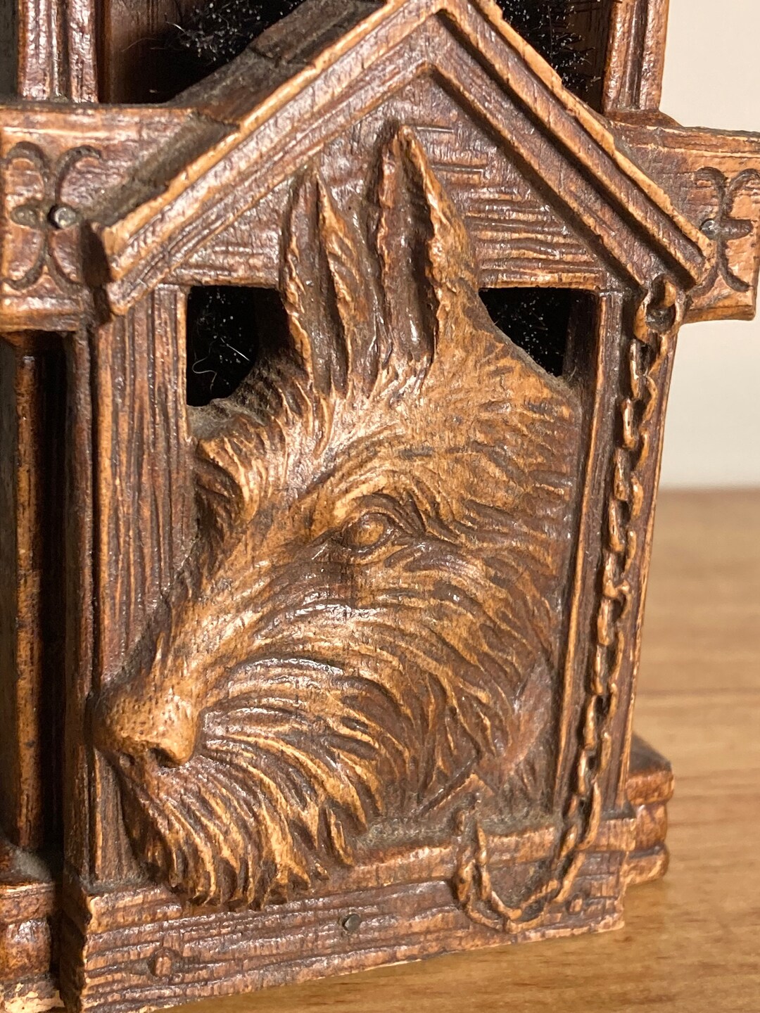 Orna Wood Scottie Dog Brush Holder Etsy