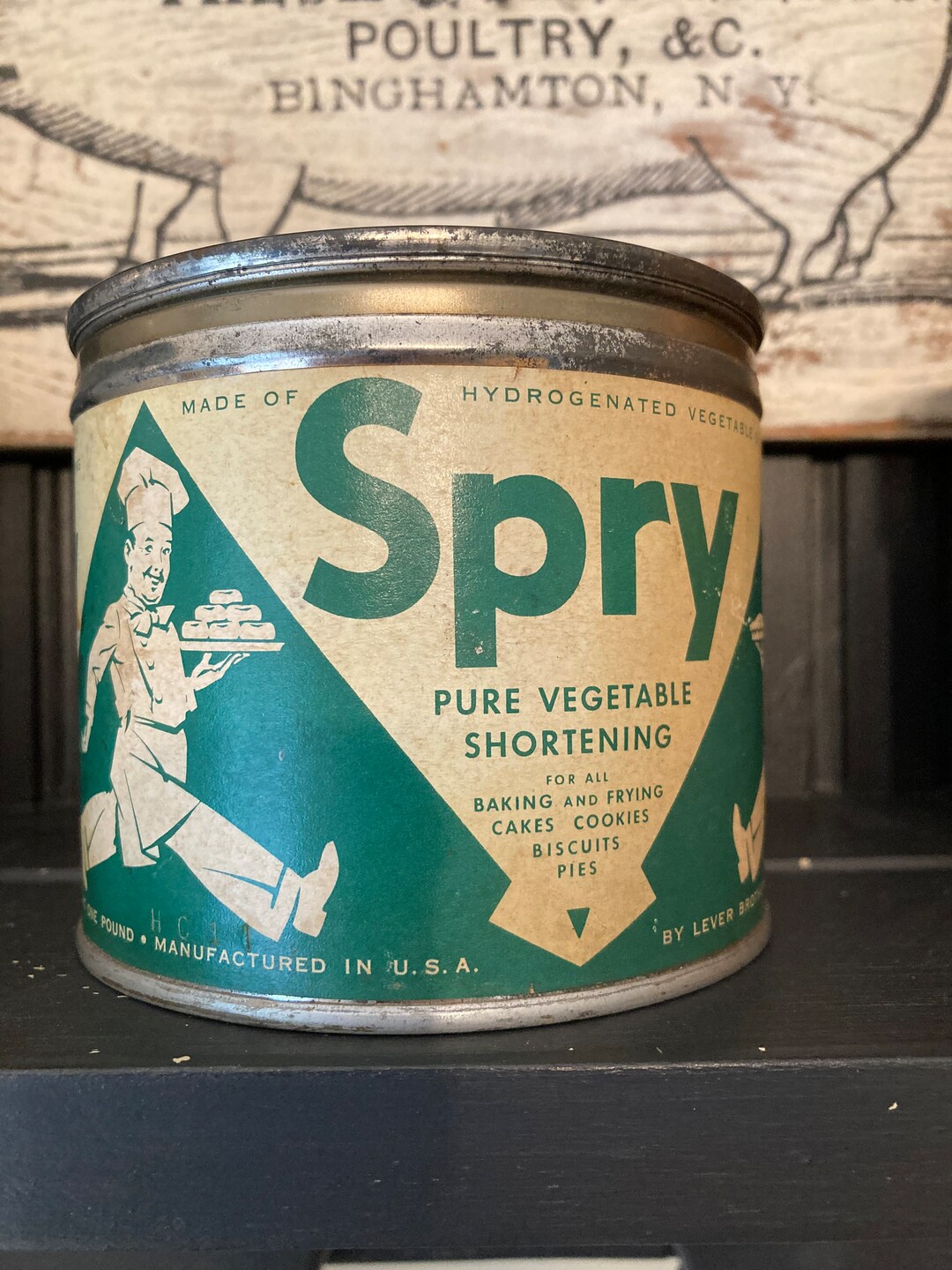 1940's Spry Shortening Tin Etsy