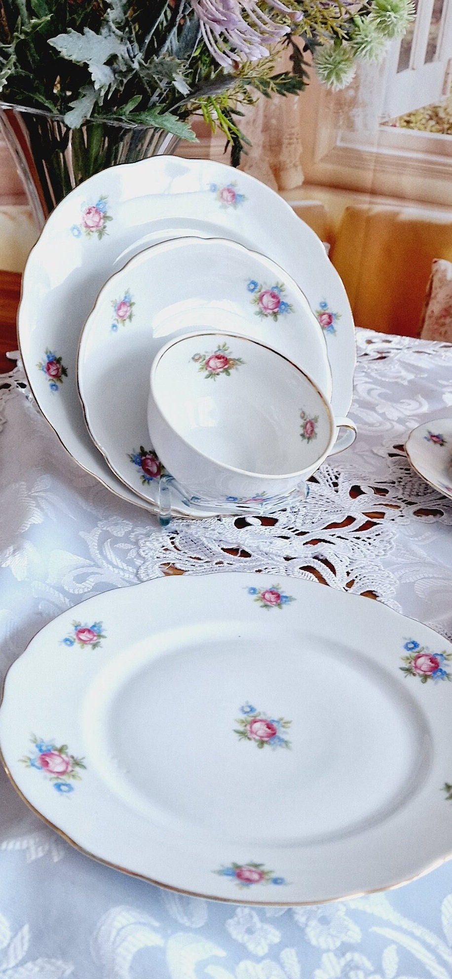 Bavaria Bareuther Kaffeeservice 4 Personen Deutsches Porzellan 12 Teile ...