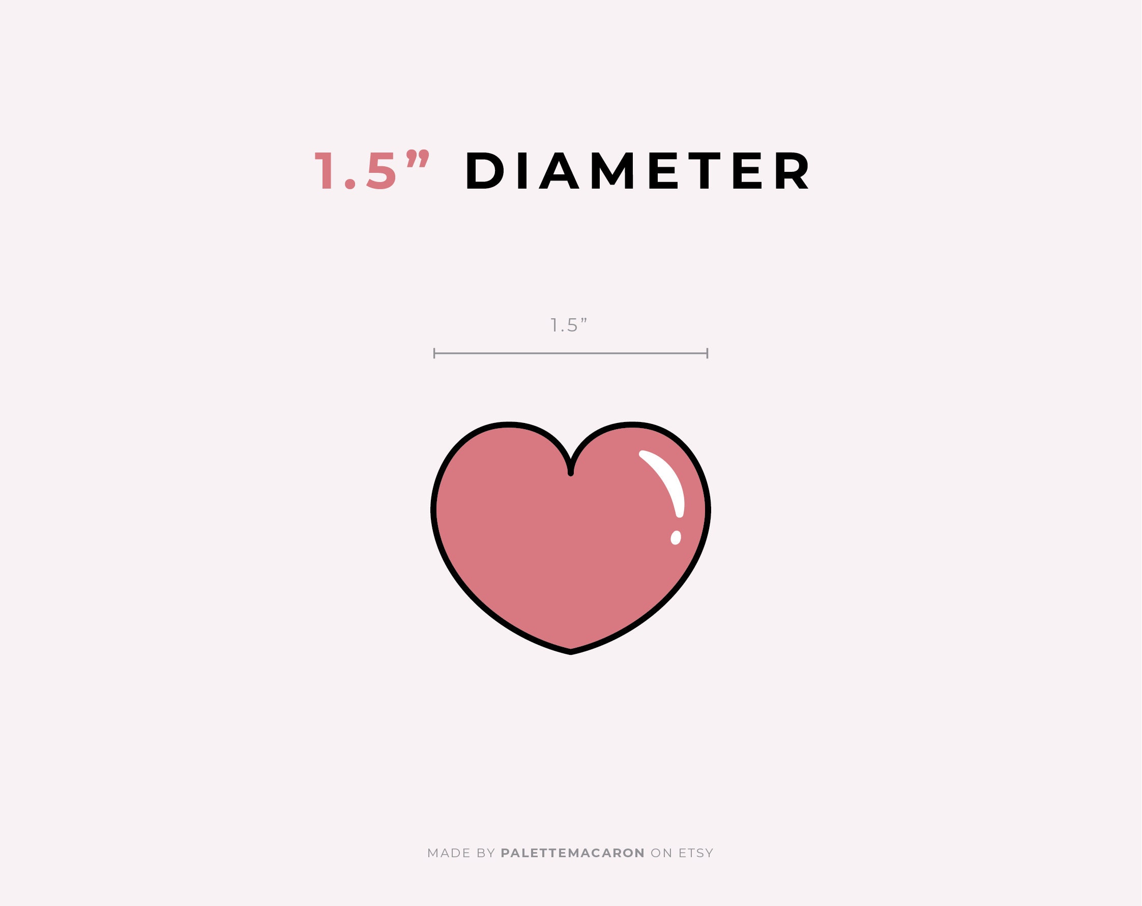 Printable Heart Macaron Template Etsy