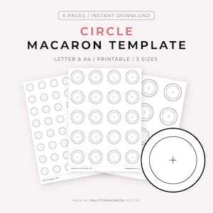 Afdrukbare cirkel Macaron-sjabloon