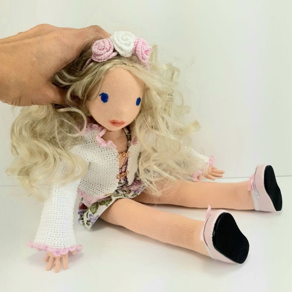 Angel 45cm/18" doll, OOAK doll, waldorfdoll, waldorfinspireddoll,natural fiber art doll, hand crafted doll,collection doll,decorative doll,