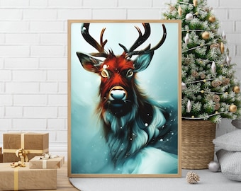 Christmas Themed Printable Wall Art, DIGITAL PRINTABLE DOWNLOAD, Decorative Poster, Colorful art for any purpose, Festive Poster