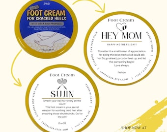 Personalized Foot Cream for her or him, Best gift for Mother's day and  Father's day