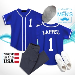 Koszulka baseballowa męska z guzikami na zamówienie, mundury drużyn sportowych w college&#39;u, rozmiary do 3XL, wyprodukowano w USA