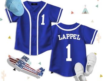 Custom Toddler Baseball Jersey, Personalized Infant Jersey, Customized Toddler Button-Down Baseball Jersey, 1st Birthday Baseball Jersey