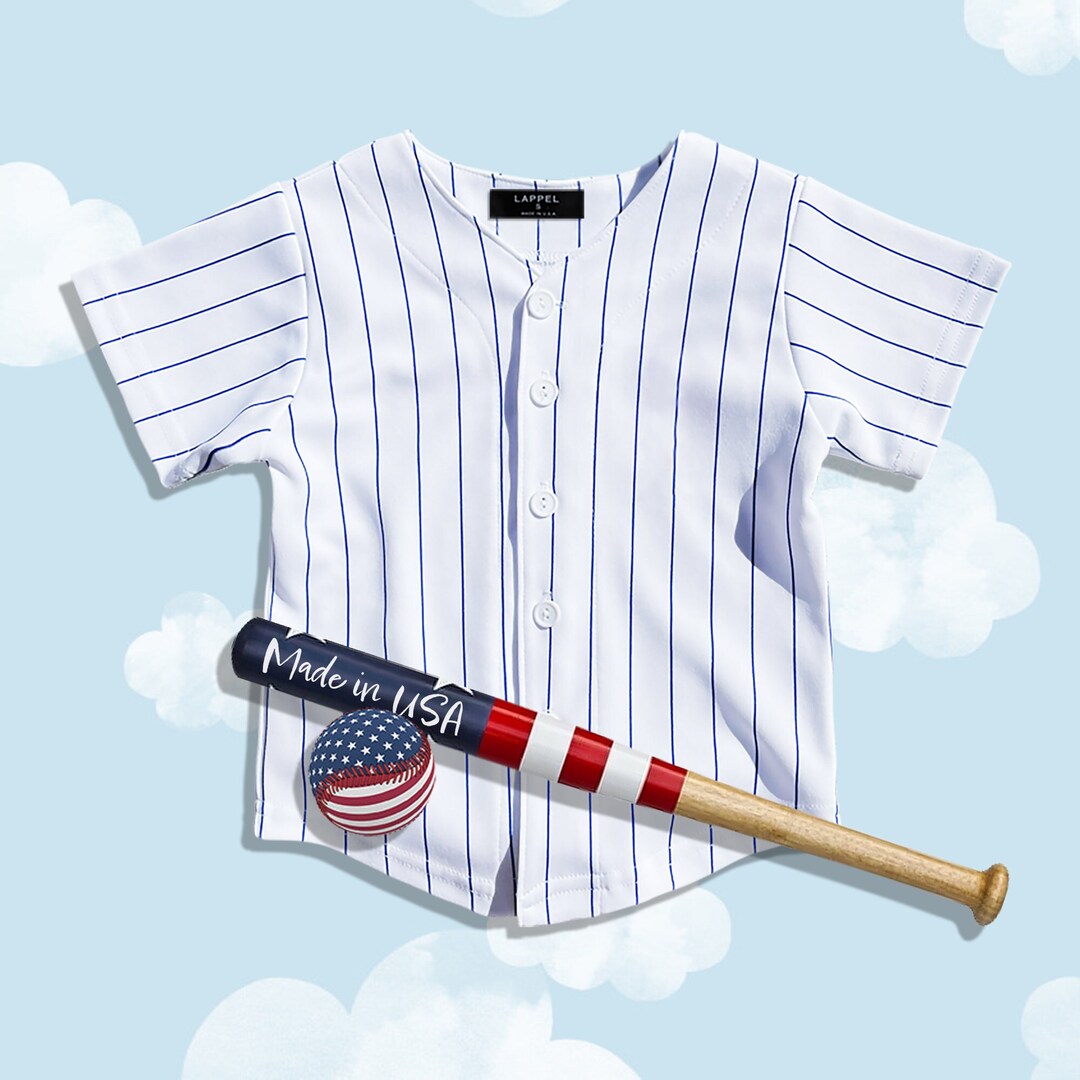 Kids & Youth Pinstripe Baseball Jersey College Sports Team Jersey Size