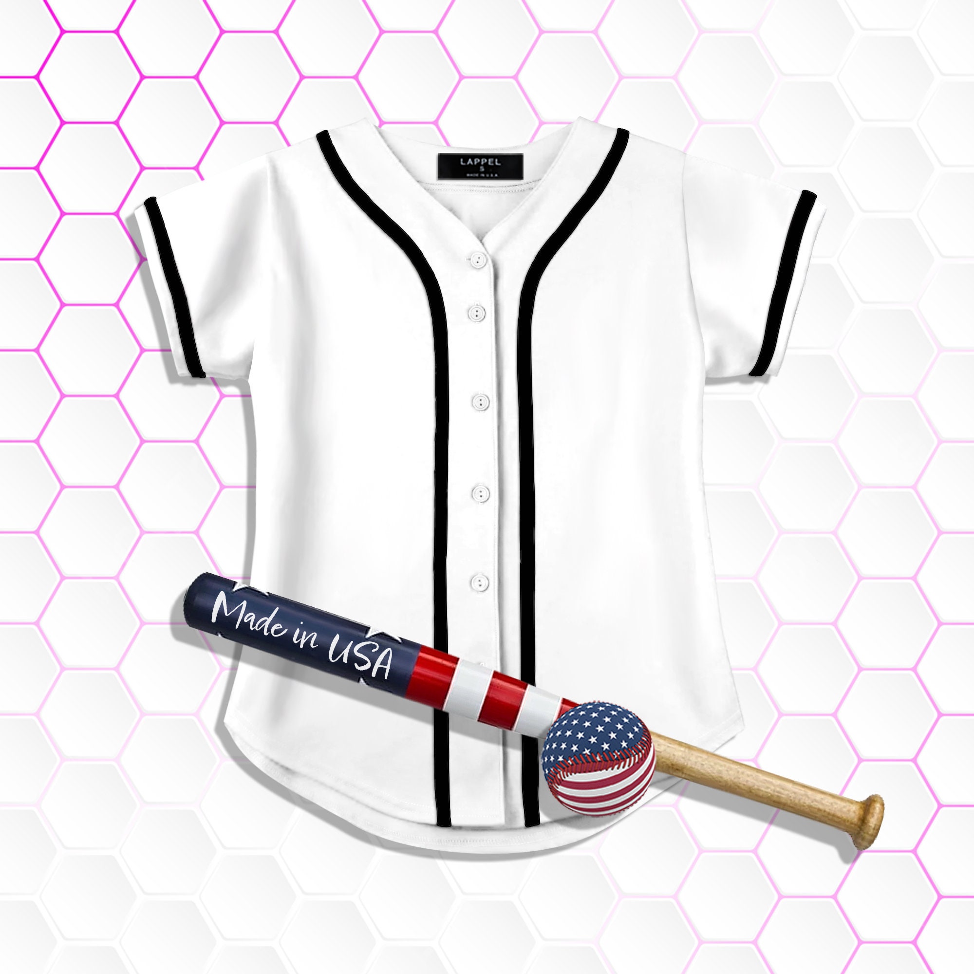 Discover Women's Baseball Button Down Jersey College Sports Team Uniforms Size S to 2XL Short Sleeve Athletic Sports Tee Shirts Made in USA