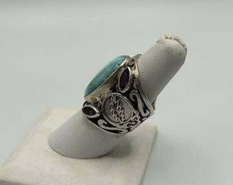 Grateful Dead Larimer and Silver ring with Stealie and Bolts