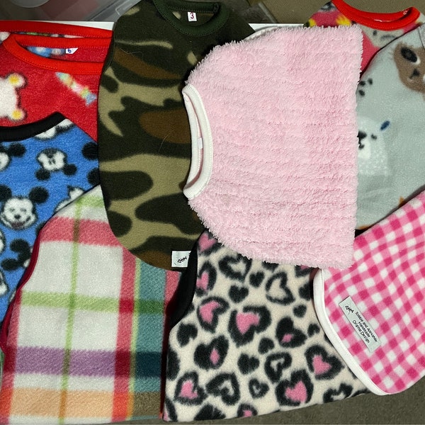 CLEARANCE!  PET JUMPERS - Reduced to Clear - Soft Comfy Snug Fleece Cat Dog Jumpers