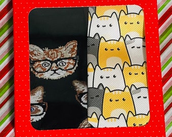 Coffret génial de chaussettes et cravates pour chat pour hommes, coffret cadeau pour chat, papa, homme, amoureux des chats - 2024