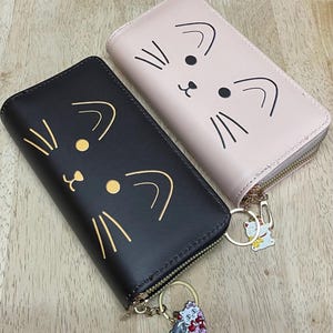 Gorgeous Ladies’ Wallet Cat Themed Wallet Zippy Gift For Cat Lover Cat Themed Gift Purse Wallet Cat Purse CAT Stylish Fashion Accessories