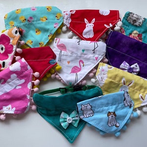 Kitten Small Cat Collar Bandana - Handmade - Cute & Comfy