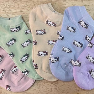 Beeindruckende Damensocken mit Katzenmotiven Damensocken Süße Modesocken für Katzenliebhaber