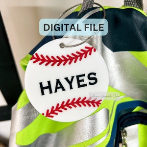 Baseball-Tag-Datei, Baseball-Digitaldatei, Baseball-Laserdatei, Softball, Softball-Datei, Softball-Laserdatei, Solftball-Svg, Sport-Tag