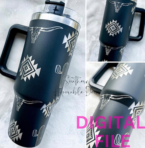 Western wrap, western tumbler wrap 40 oz, 40oz wrap, southwestern file, laser file