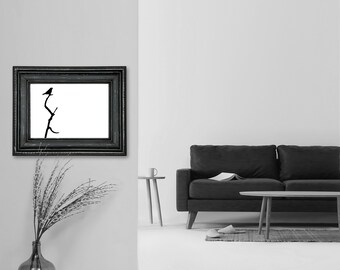 Bird Silhouette - Hand Matted Photograph Print -Fast & Free US Shipping!