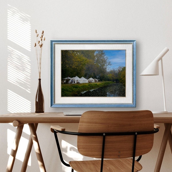 Miami & Erie Canal Encampment -Mounted/Matted Photographic Giclee Print