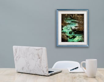 The Falls near Berea, Ohio Matted Photographic Art Print