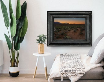Mojave Desert Sunset -Mounted/Matted Photograph Giclee Print