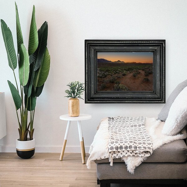 Mojave Desert Sunset -Mounted/Matted Photograph Giclee Print