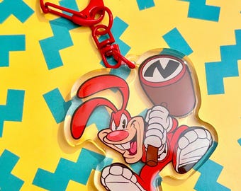 AVOID THE NOID 3.5" The Noid Single Sided Acrylic Epoxy Charm Keychain