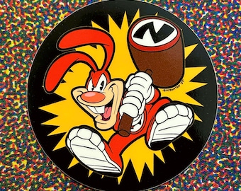 AVOID THE NOID 3"x3" Domino's Pizza Noid Hammer Glossy Sticker