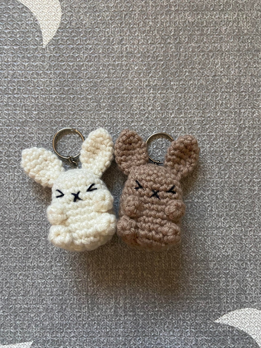 Crochet Mini Bunny Keychain, Handmade Keychain Cute Bunny Etsy