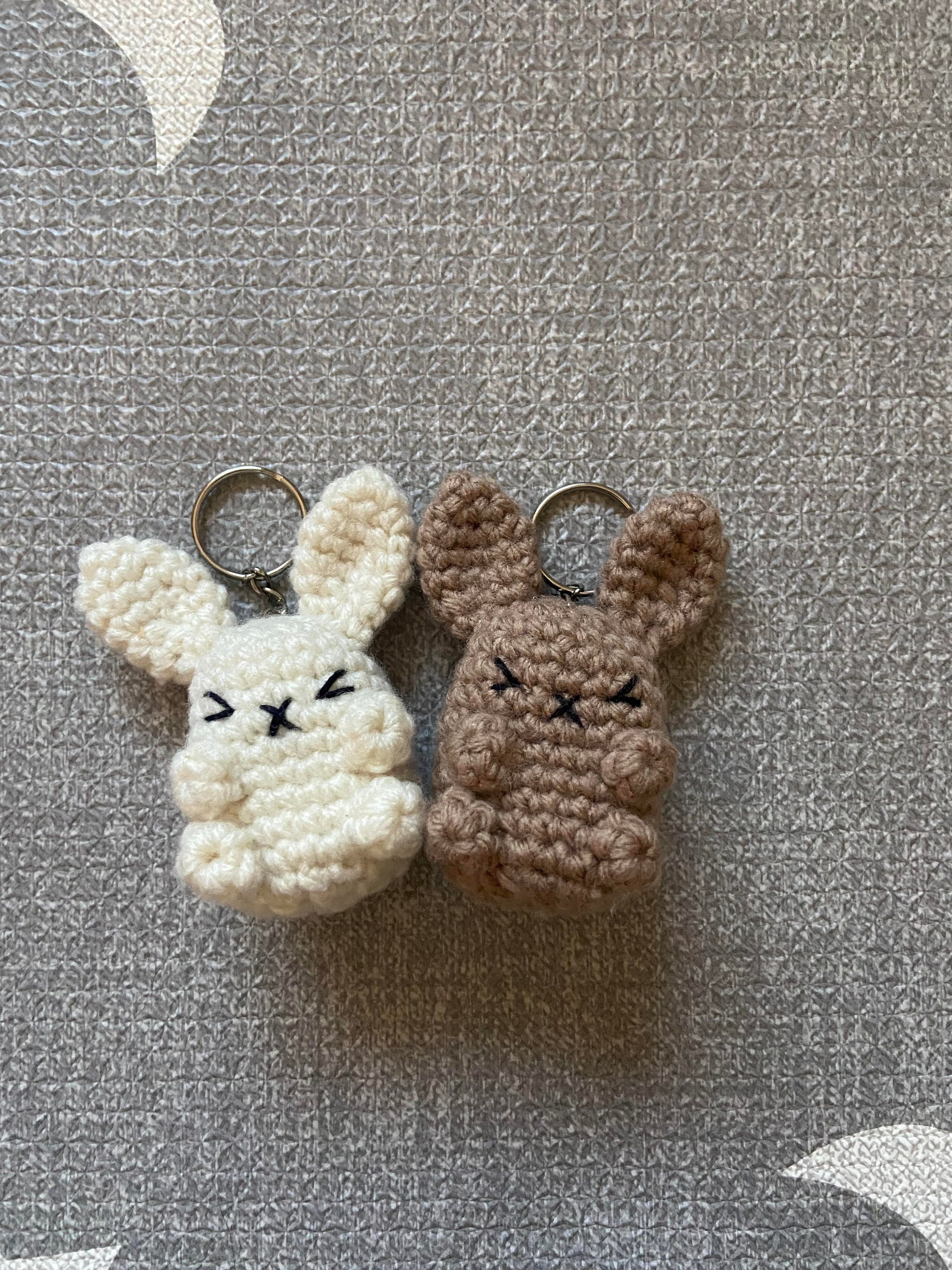 Designer Style Bunny Keychain & Handmade Gift Pouch