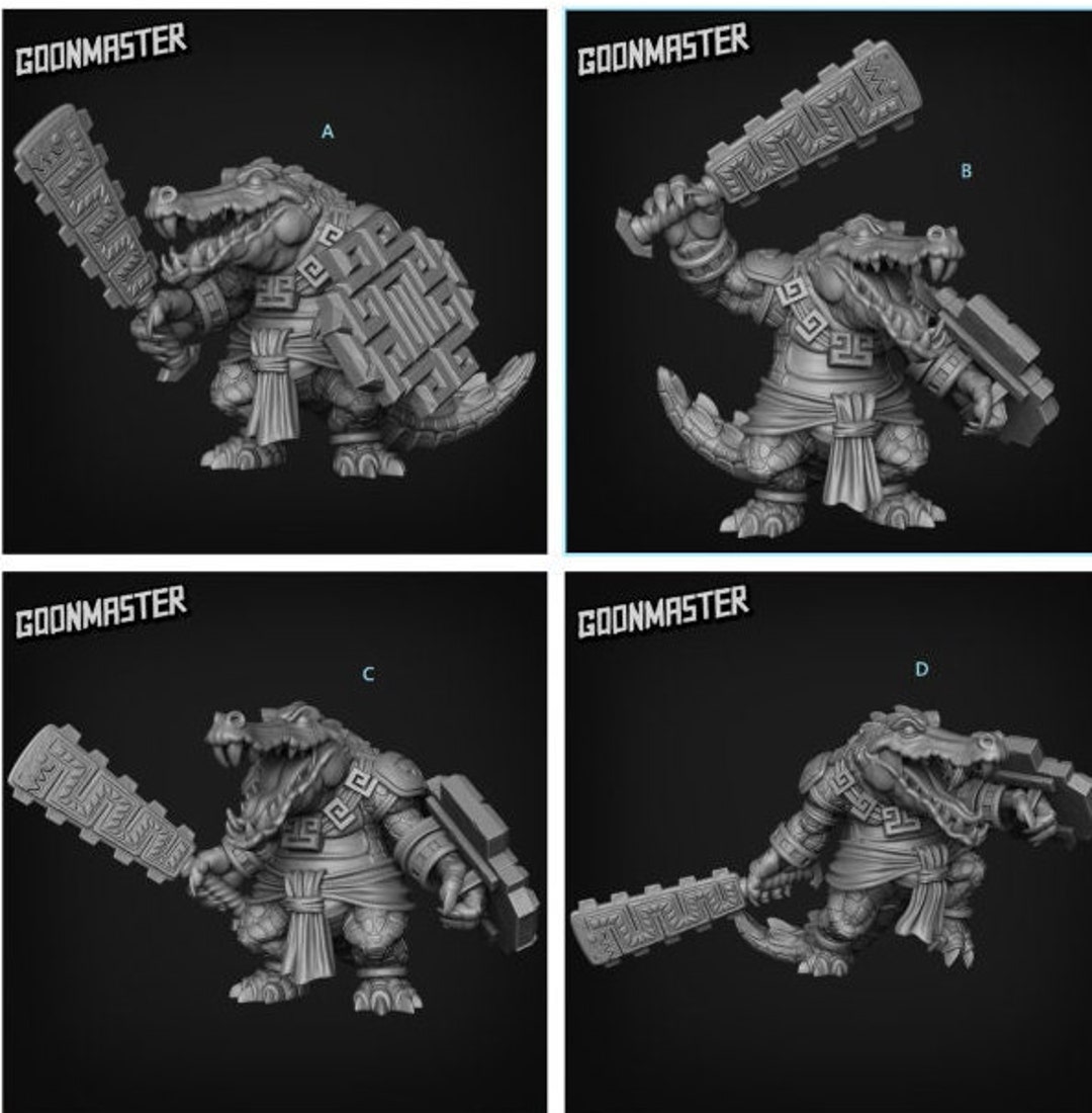 Croc Warriors Killer Crocs Goon Master Games 8k 3D Prints Tabletop