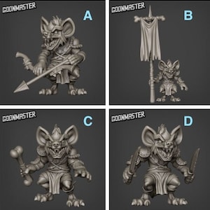Gnollwelpen | Wilde Gnolls Set| Goon Meister Spiele | 12k 3D Drucke | Tabletop Miniaturen | 28mm