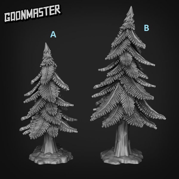 Conifer Pine Trees | Goon Master Games | 8k 3D prints | Tabletop Miniatures |