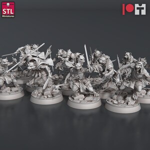 Gnolls Whole set | STL Miniatures | 12k 3D prints | Tabletop Miniatures | 32mm