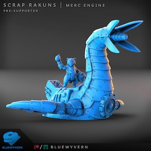 MERC Engine  | Scrap Rakuns Set | Blue Wyvern | 12k 3D prints | Tabletop Miniatures | 32mm