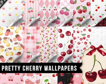 25 Full Pretty Cherry Prints with Bonus Cherry Cliparts