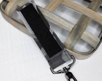 Tactical Keychain- Black and Gray Camo
