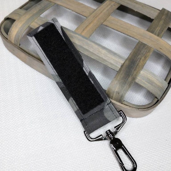 Tactical Keychain- Black and Gray Camo