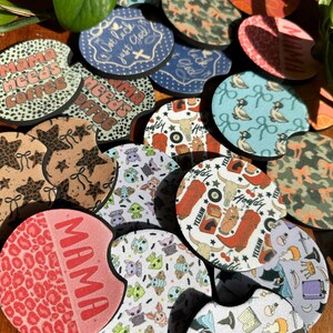 Sottobicchieri per auto / Set di 2 sottobicchieri in neoprene per ragazze